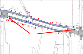 Plan d'aménagement rue Guy Mocquet et emplacement des panneaux