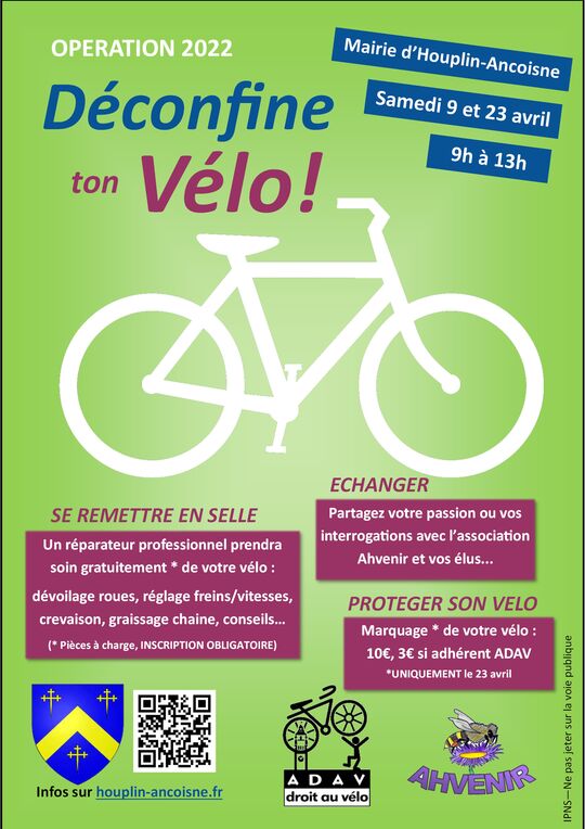 Affiche de l'opération Déconfine ton vélo !