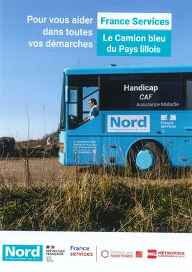 Camion bleu du pays Lillois